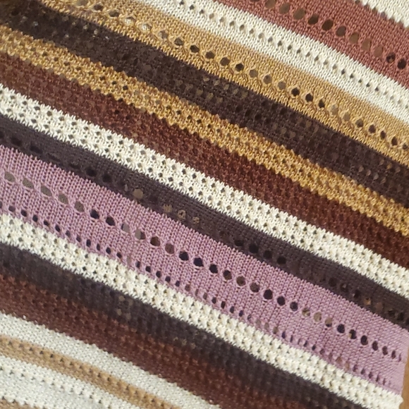 MAEVE BY ANTHROPOLOGIE. ONE SIZE BROWN STRIPE BEACH WRAP SKIRT. Nwt - Picture 6 of 7